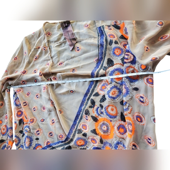 🌙HP🌙Moon Collection Sheer Floral Boho Blouse  Large - Picture 7 of 13